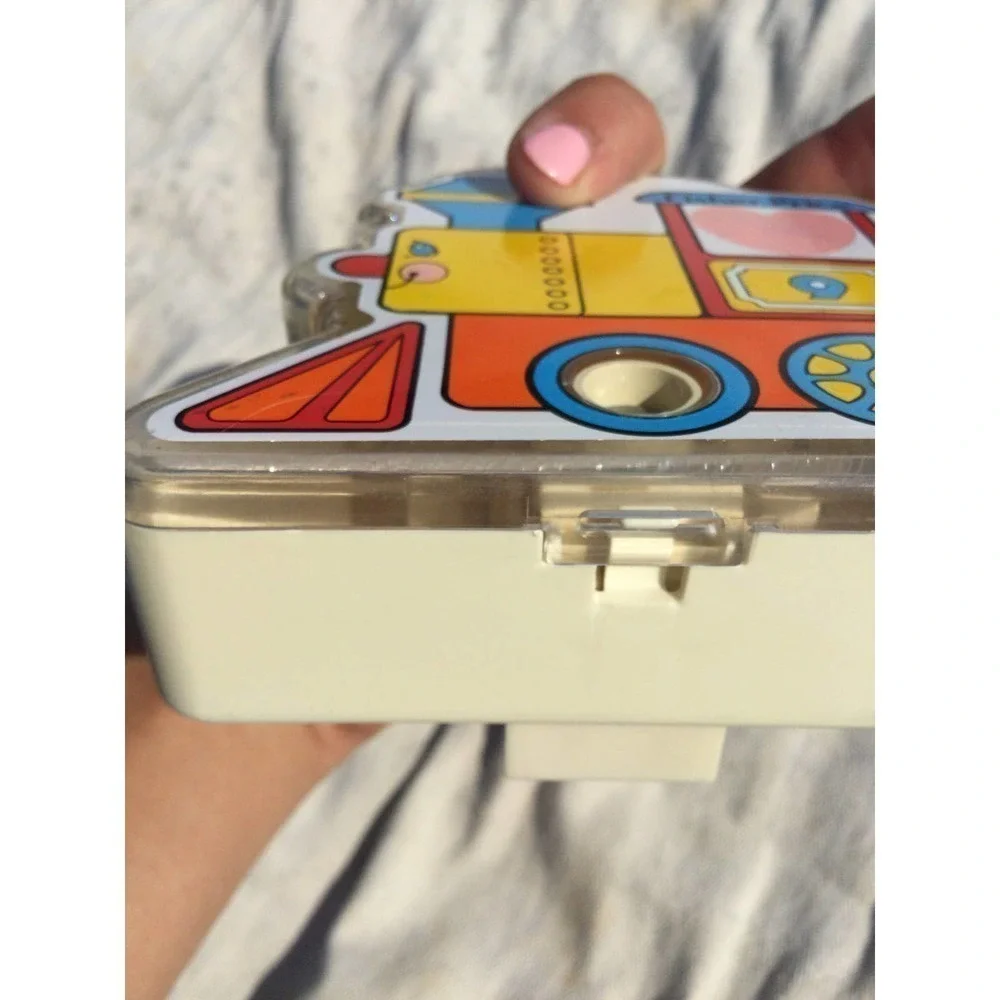 Vintage Fisher-Price night light train 80s nursery children 1986 USA # 9162 red